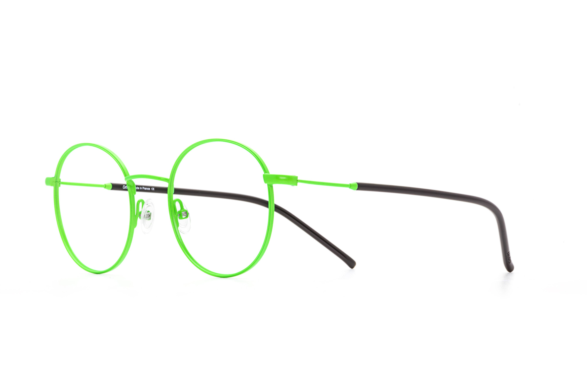 Oxibis Iggy 4 IG4C13 49 küçük ekartman neon yeşil renkli yuvarlak model numaralı unisex optik gözlük çerçevesi