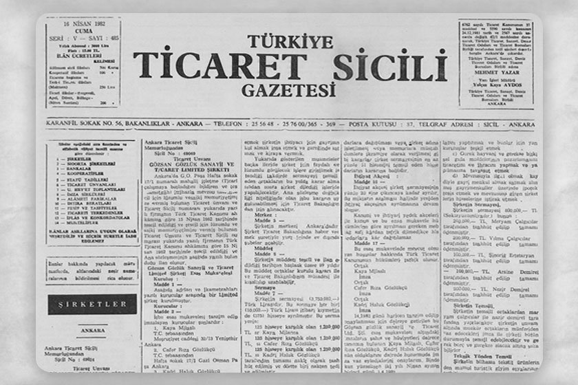 Gözsan Gözlük Sanayi ve Ticaret Limited Şirketi